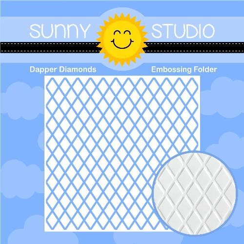 Sunny Studio - DAPPER DIAMONDS - Embossing Folder