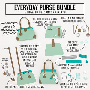 Concord & 9th - EVERYDAY PURSE BUILDER - Dies and Stamps BUNDLE set