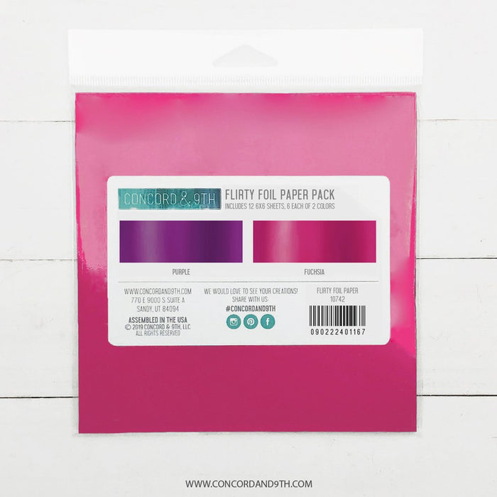 Concord & 9th - FOIL 6x6 Paper Pack - FLIRTY