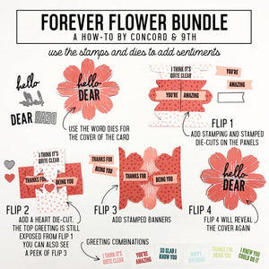 Concord & 9th - FOREVER FLOWER INFINITY - Stamps and Dies BUNDLE Set
