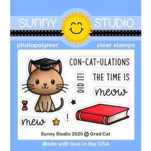 Sunny Studio - GRAD CAT - Stamps Set