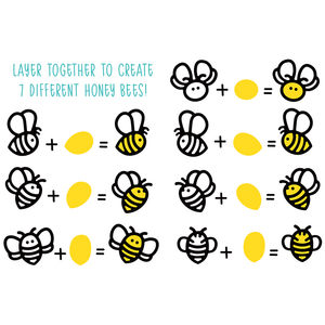 Honey Bee Stamps - Honey Bees PAPER PIECING  - Die Set