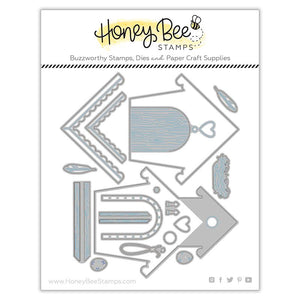 Honey Bee - BIRD HOUSE A2 Card Base - Dies set