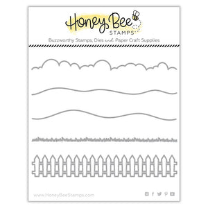 Honey Bee - HORIZON Slimline Borders - Die Set