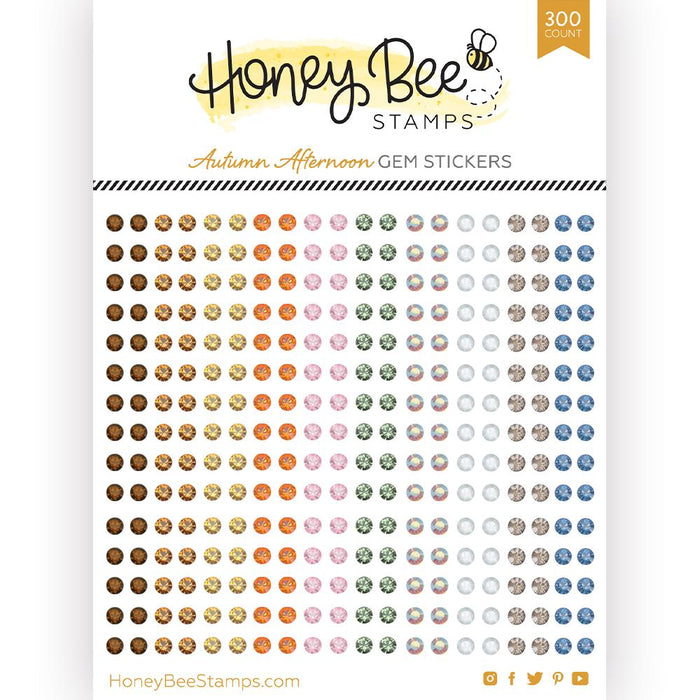 Honey Bee Stamps - AUTUMN AFTERNOON Gem Stickers - 300 Count