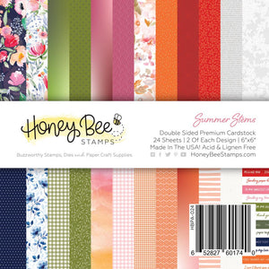 Honey Bee - SUMMER STEMS Double Sided - 6x6 Paper Pack