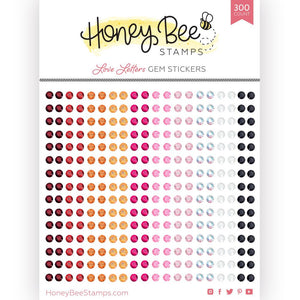 Honey Bee Stamps - LOVE LETTERS Gem Stickers - 300 Count