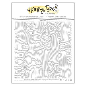 Honey Bee Stamps - WOODGRAIN BACKGROUND  - Stamp Set