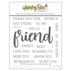 Honey Bee Stamps - FRIEND - Clear Stamps Set