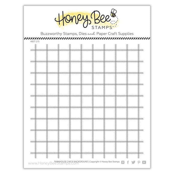 Honey Bee - FARMHOUSE CHECK Background - Stamp Set