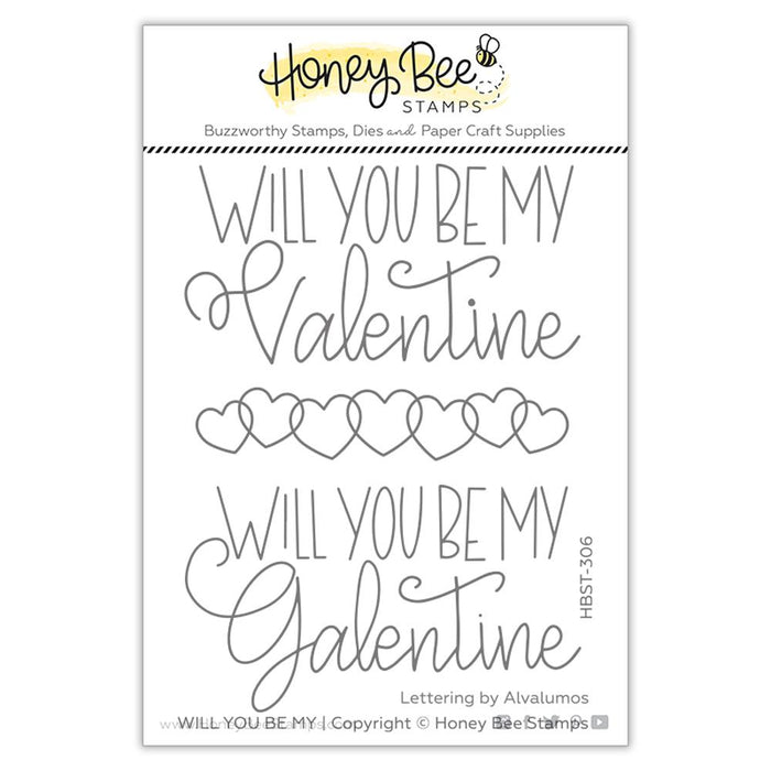 Honey Bee - WILL YOU BE MY - Stamps set - 40% OFF!