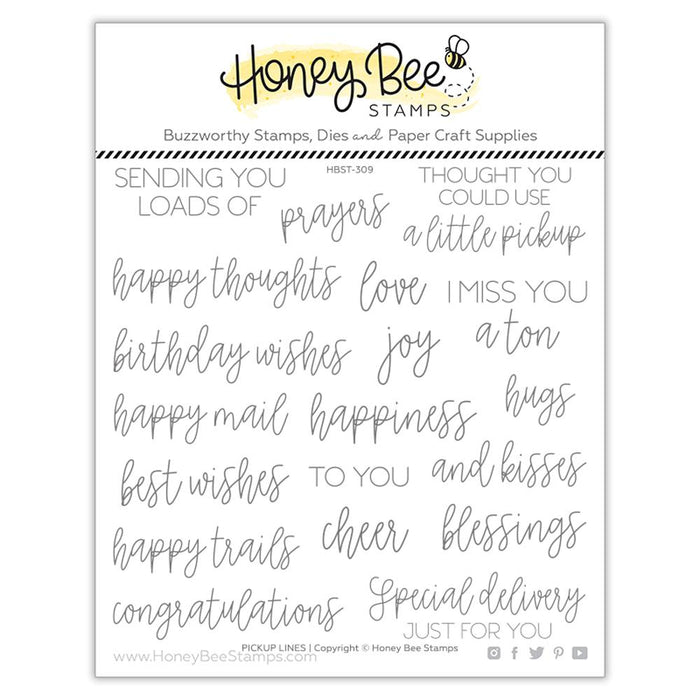 Honey Bee - PICKUP LINES Sentiments - Stamps Set