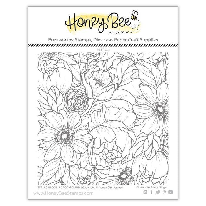 Honey Bee - SPRING BLOOMS - Background Stamp