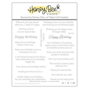 Honey Bee - Inside BIRTHDAY Sentiments - Stamps Set