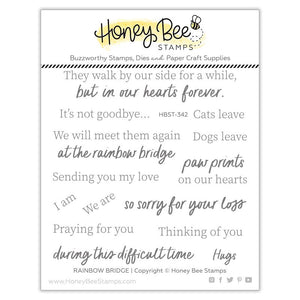 Honey Bee - RAINBOW BRIDGE Sentiments (Pet Sympathy) - Stamps Set