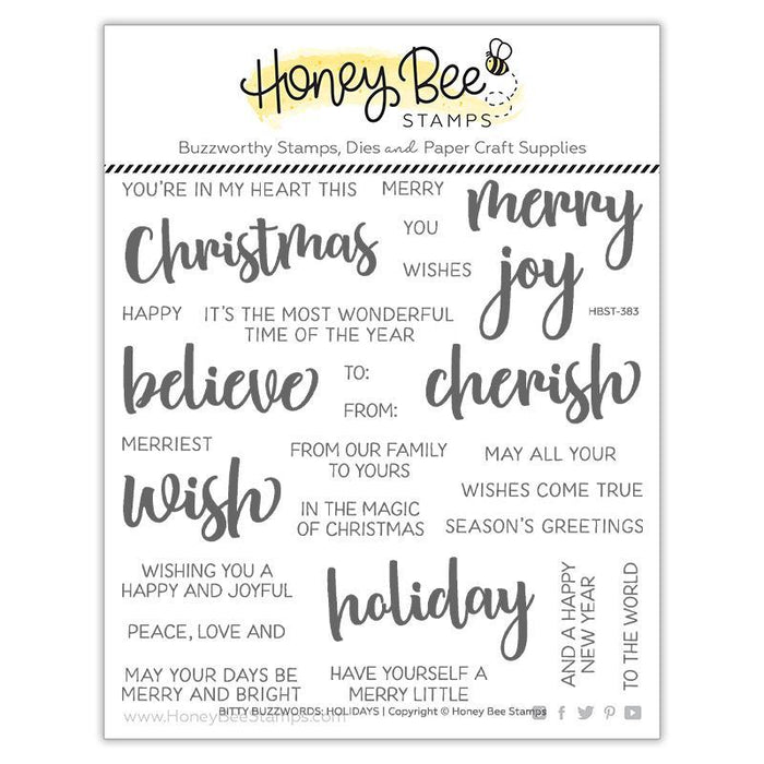 Honey Bee - BITTY BUZZWORDS: HOLIDAYS - Stamps Set