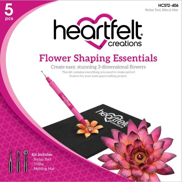 Heartfelt Creations - FLOWER SHAPING ESSENTIALS Kit - Stylus, Tips and Mat