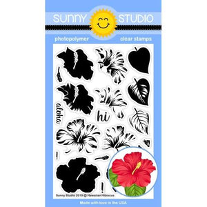 Sunny Studio - HAWAIIAN HIBISCUS - Stamp Set