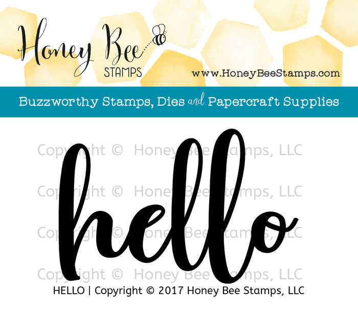 Honey Bee Stamps - HELLO - Clear Stamps