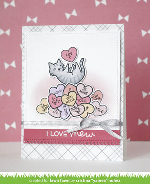 Lawn Fawn - How You Bean? CONVERSATION HEART Add-On - Clear Stamps Set