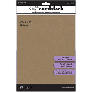 Ranger Inkssentials - Kraft Paper -  8.5"x11"   10 pack - Hallmark Scrapbook