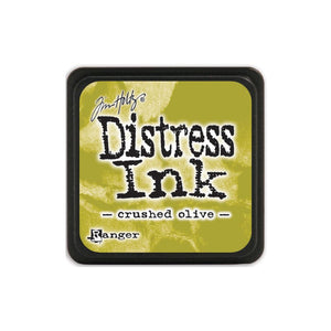 Tim Holtz Ranger Distress MINI Ink Pad - Crushed Olive - Hallmark Scrapbook