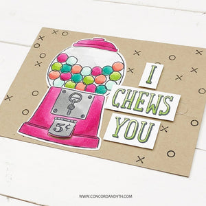 Concord & 9th - I CHEWS YOU Stamps and Dies BUNDLE set