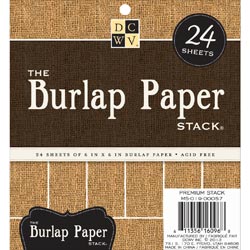 Die Cuts With A View - The BURLAP PAPER Stack - 6"X6" 24/PKG - 25% OFF!