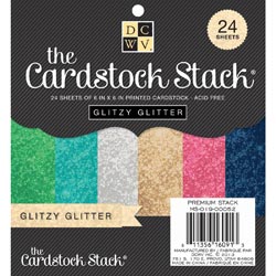 Die Cuts With A View - GLITZY GLITTER - Single-Sided Cardstock - 6"X6" 24/PKG