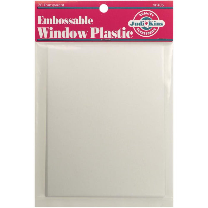 Judikins - EMBOSSABLE WINDOW PLASTIC Acetate - 20 pk