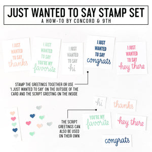 Concord & 9th - JUST WANTED TO SAY - Stamps Set