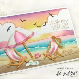 Honey Bee - HELLO SUMMER - Clear Stamps set - 25% OFF!