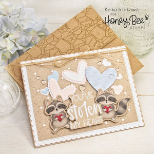 Honey Bee - QUILTED HEARTS and DOTS - 2 Piece STENCIL set