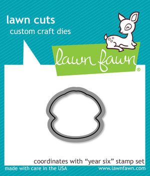 Lawn Fawn - YEAR SIX (Shellfish/Clam) - LAWN CUTS Dies 1 pc - Hallmark Scrapbook - 1