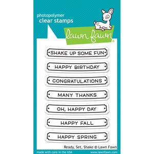 Lawn Fawn - READY, SET, SHAKE - Clear STAMPS - Hallmark Scrapbook - 1