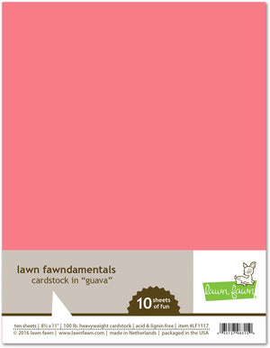 Lawn Fawn Cardstock Set - GUAVA - Hallmark Scrapbook