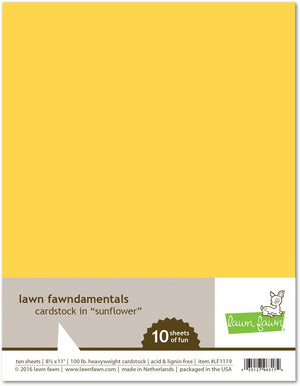 Lawn Fawn - SUNFLOWER Cardstock - 8.5x11 Paper Pack 10 Sheets