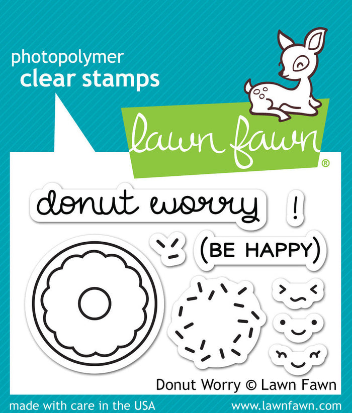 Lawn Fawn - DONUT WORRY - CLEAR STAMPS 9pc