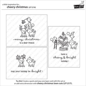Lawn Fawn - CHEERY CHRISTMAS - Stamp Set - Hallmark Scrapbook - 7