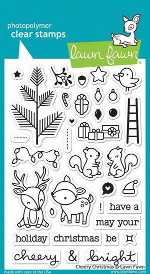 Lawn Fawn - CHEERY CHRISTMAS - Stamp Set - Hallmark Scrapbook - 1