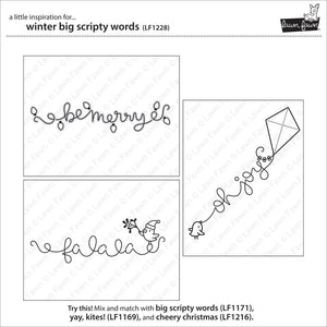 Lawn Fawn - WINTER BIG SCRIPTY WORDS - Stamp Set - Hallmark Scrapbook - 2