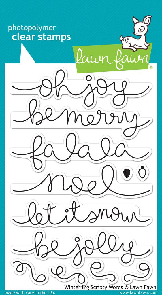 Lawn Fawn - WINTER BIG SCRIPTY WORDS - Stamp Set - 20% OFF!