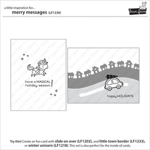 Lawn Fawn - MERRY MESSAGES - Stamp Set - Hallmark Scrapbook - 2