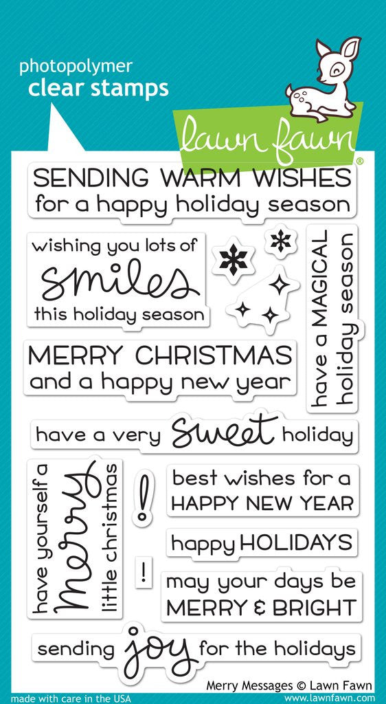 Lawn Fawn - MERRY MESSAGES - Stamp Set *