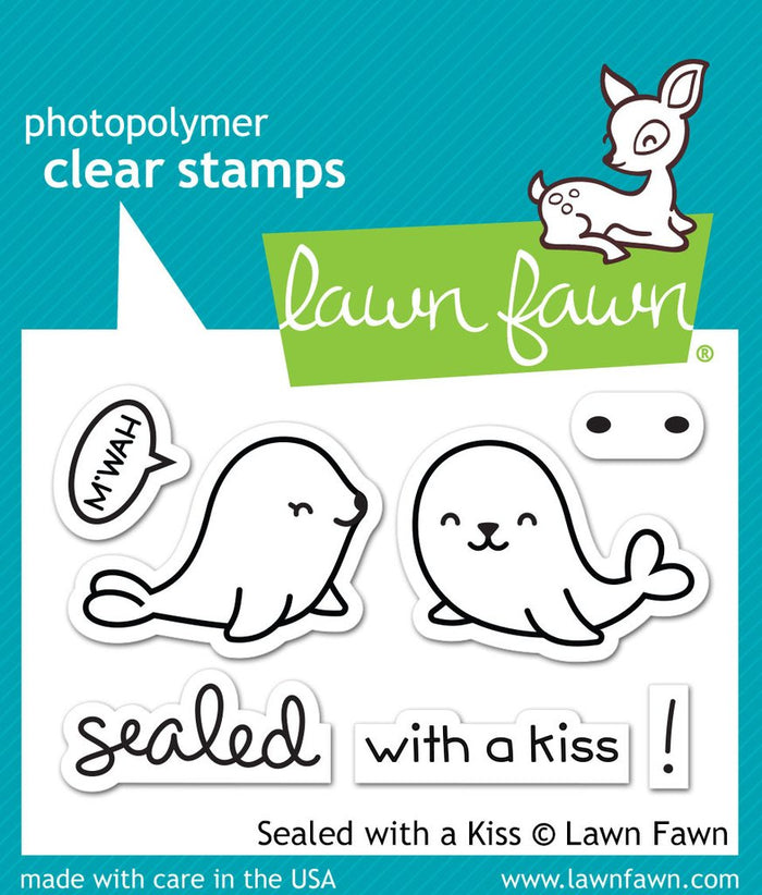 Lawn Fawn - SEALED WITH A KISS - Clear Stamps Set