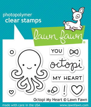 Lawn Fawn - OCTIPI MY HEART - Clear STAMPS - Hallmark Scrapbook - 1