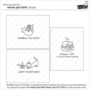 Lawn Fawn - MEOW YOU DOIN' - Clear Stamps set