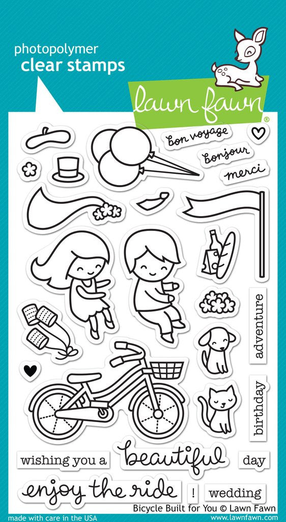 Lawn Fawn - BICYCLE BUILT FOR YOU - Clear STAMPS