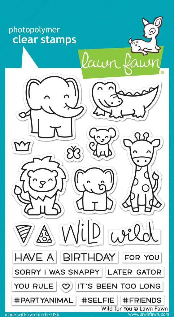 Lawn Fawn - WILD FOR YOU - Clear Stamps Set