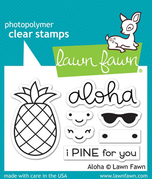 Lawn Fawn - ALOHA - Clear Stamp Set - Pineapple